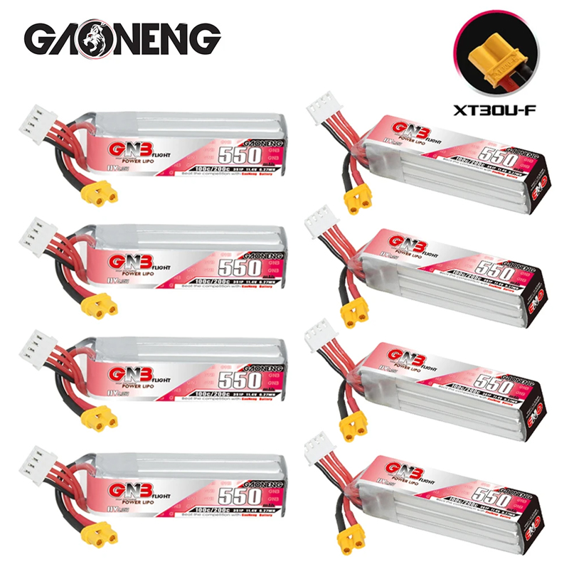 Rc Helicopter Parts - GNB HV 11.4V 550mAh 100C/200C リポバッテリー