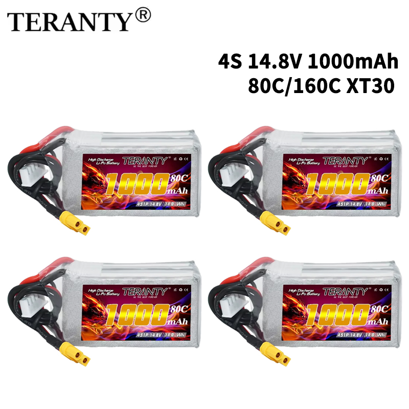 Rc Helicopter Parts - TERANTY 4S 1000mAh 14.8V 80C/160C リポバッテリー