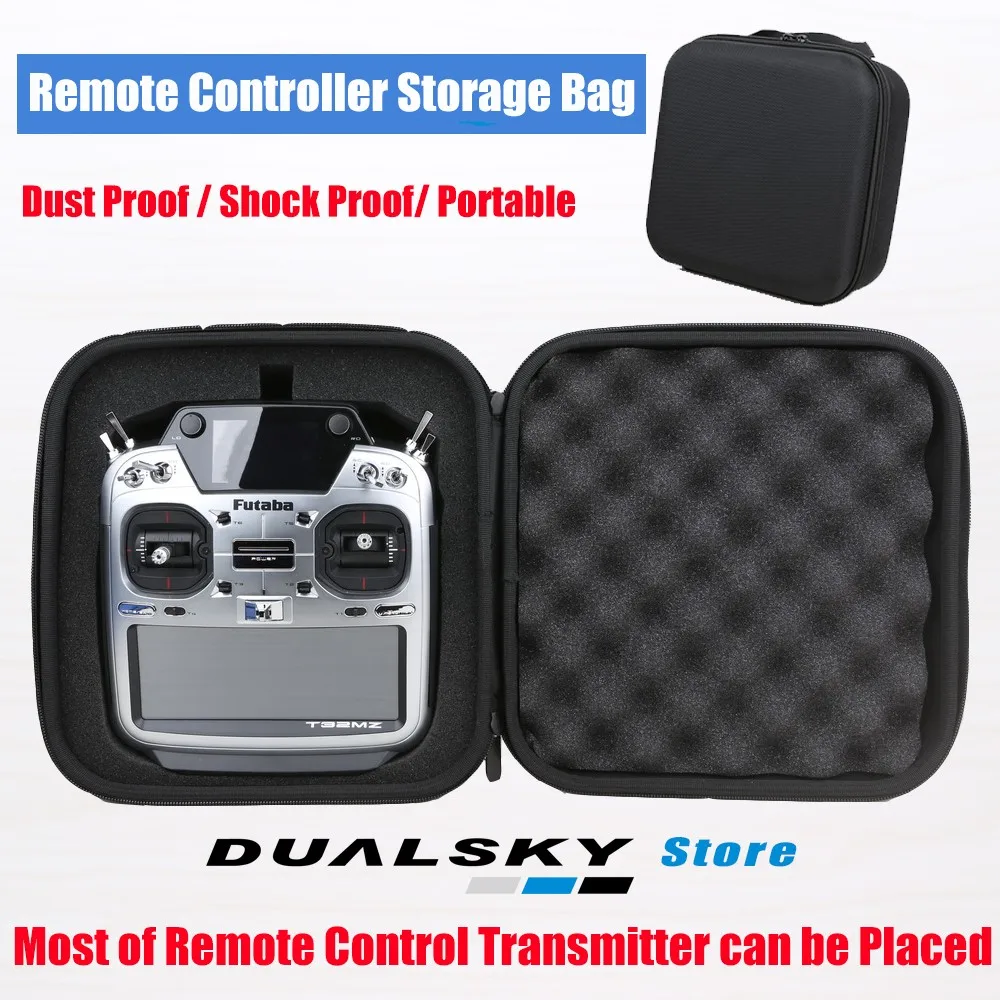 Rc Helicopter Bag - ユニバーサルリモコン収納袋 RC トランスミッタプロテクターハンドバッグケースボックス双葉 JR WFLY 14SG