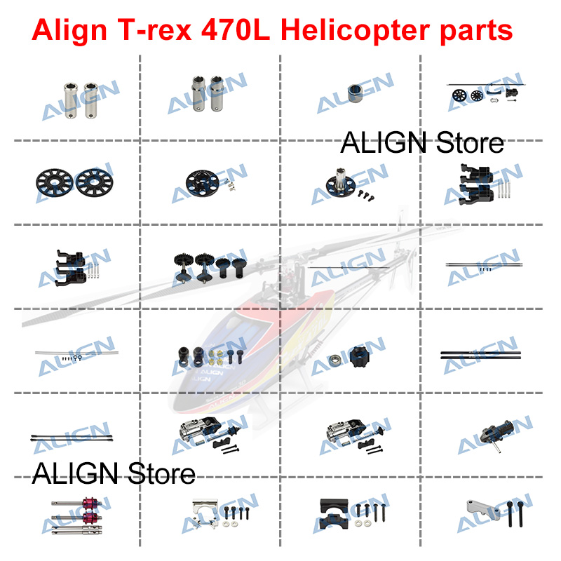 Rc Helicopter Bag - 整列 Trex 470L 自動回転テールドライブギアテールブームテールベルトユニット Trex 470