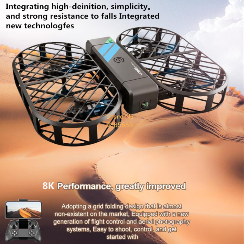 8K HD カメラ 360 °   保護オプティカルフローロ - Rc Helicopter Electric のレビューと価格