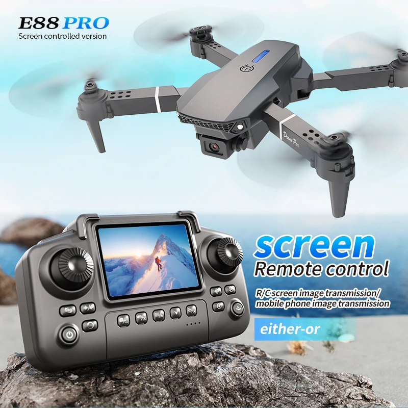 プロフェッショナル E88 プロドローン スクリーン付き 8 - Rc Helicopter Electric のレビューと価格