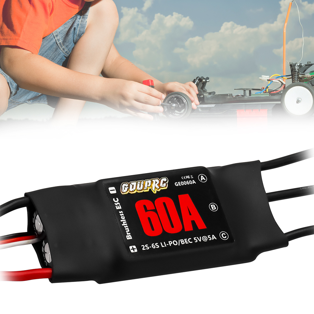 60A ブラシレス ESC 2-6S 電動スピードコントロー - Rc Helicopter Electric のレビューと価格