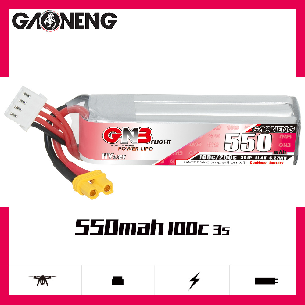 GNB HV 11.4V 550mAh 100C/200C  - Rc Helicopter Parts のレビューと価格