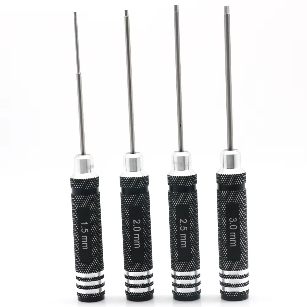 4本組六角ドライバーセット チタンメッキ硬化 1.5 2.0 - Rc Helicopter Tool Kit のレビューと価格